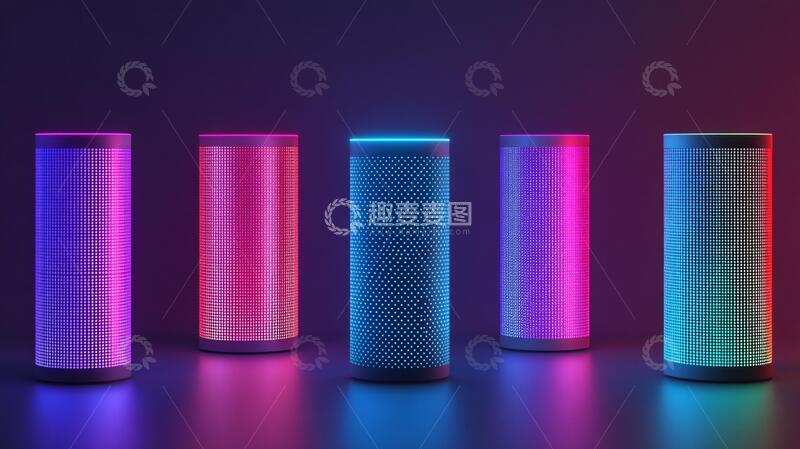 高清大图下载【趣麦麦图】霓虹灯堆景灯光彩色素材