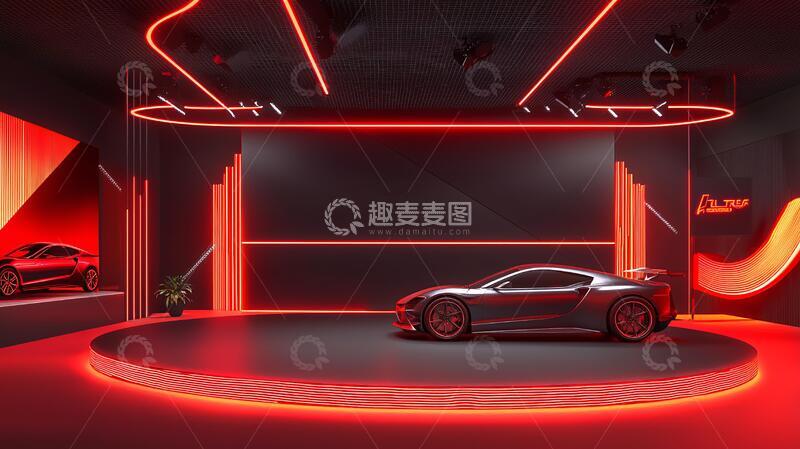 高清大图下载【趣麦麦图】暗红色迎宾区