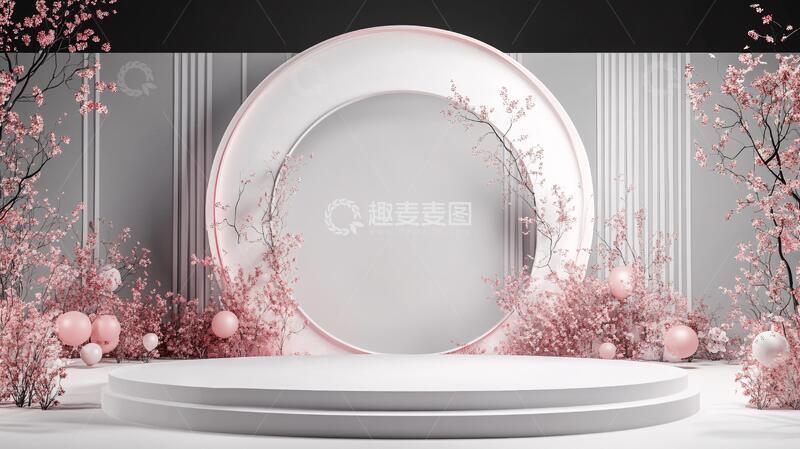 中式粉色弯月迎宾区3