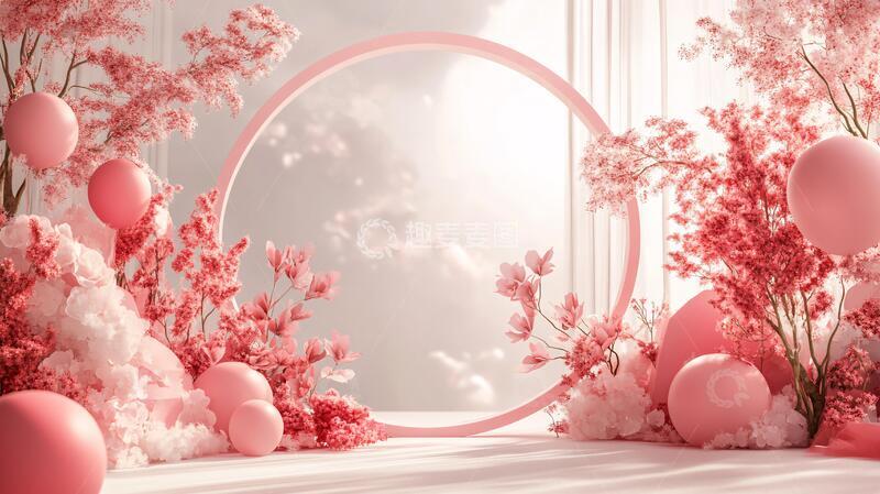 高清大图下载【趣麦麦图】粉色唯美美陈2