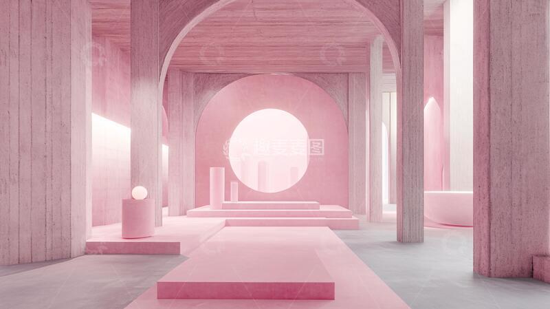 高清大图下载【趣麦麦图】简约秀场粉色奇幻梦幻1