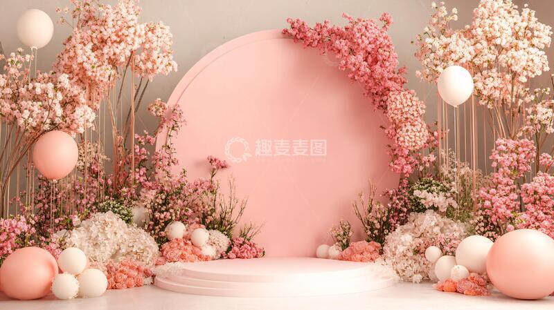 高清大图下载【趣麦麦图】高级粉色迎宾区