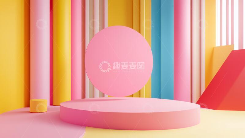 高清大图下载【趣麦麦图】简约秀场平台讲台舞台1