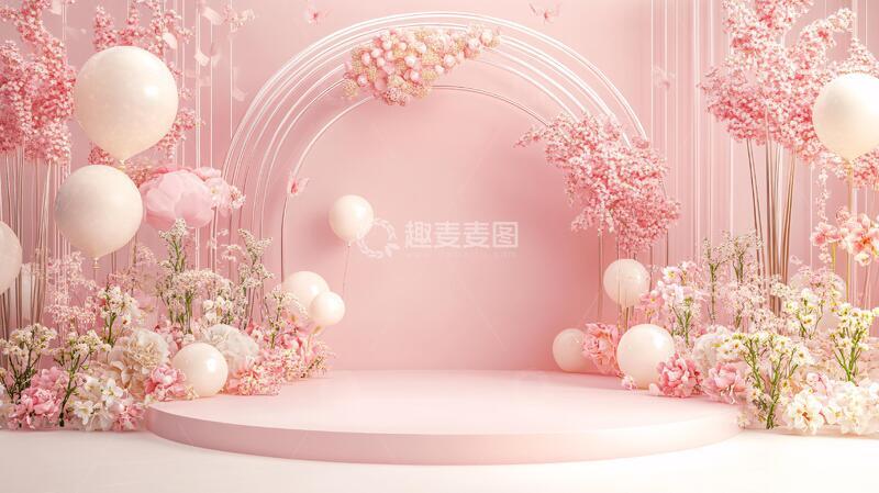 高清大图下载【趣麦麦图】高级粉色迎宾区1