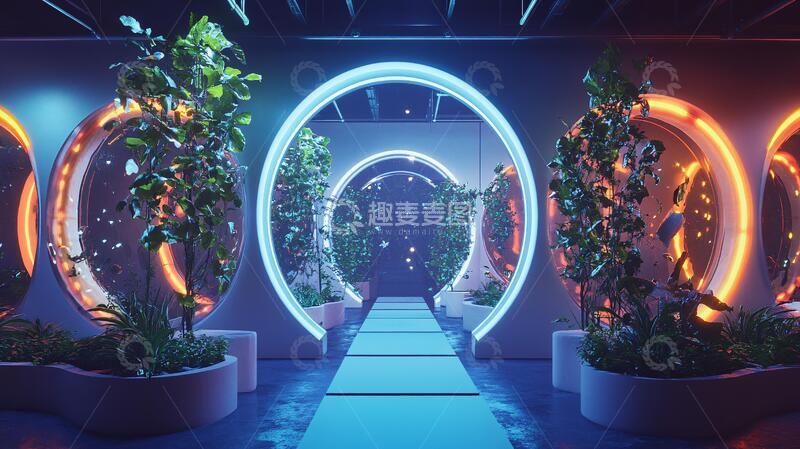 高清大图下载【趣麦麦图】赛博朋克风格迎宾区29