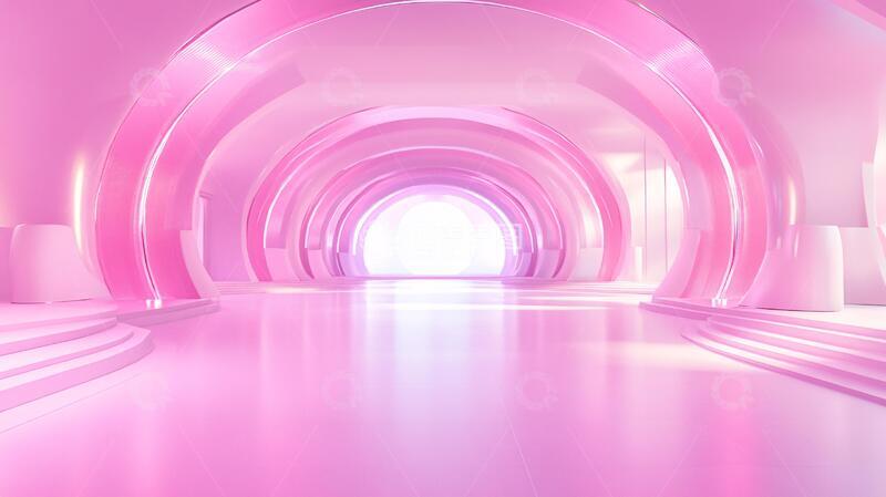 高清大图下载【趣麦麦图】粉红色的梦幻长走廊1