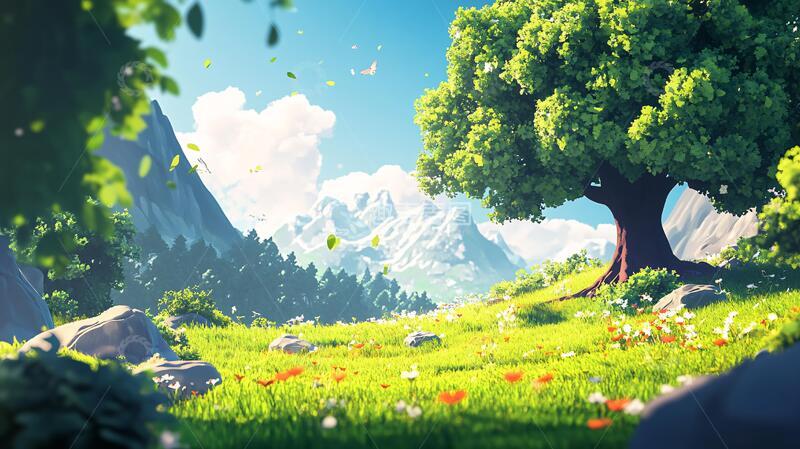 高清大图下载【趣麦麦图】森系新风格场景