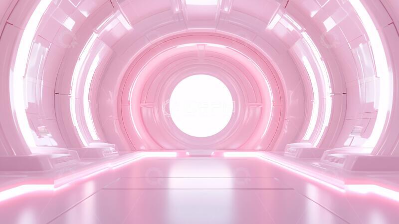 高清大图下载【趣麦麦图】粉红色宇宙飞船内部4