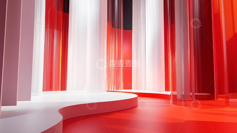 简约秀场舞台背景立体1