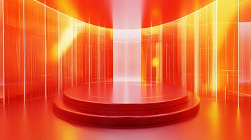 红橙色舞台舞台红色橙色