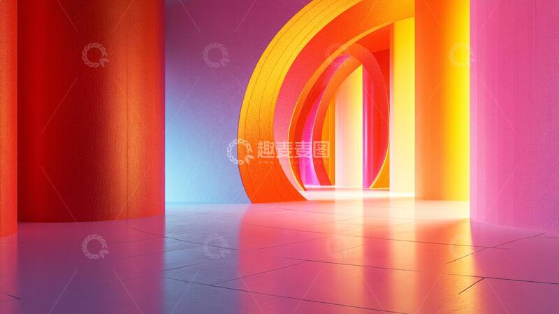 高清大图下载【趣麦麦图】简约秀场场景背景舞台