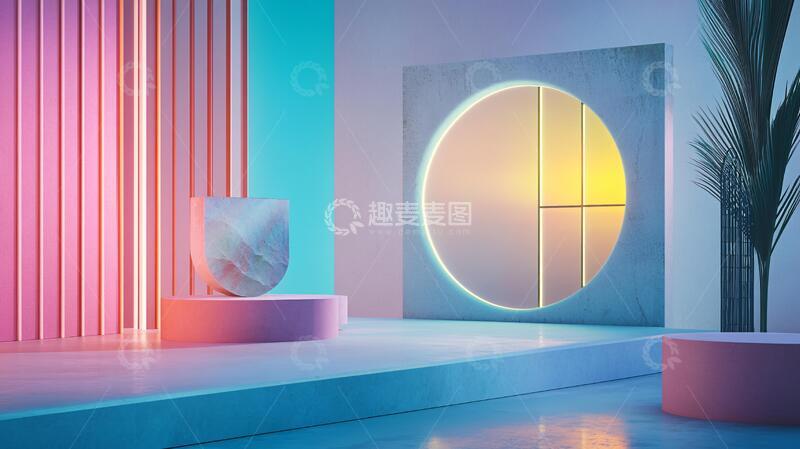 高清大图下载【趣麦麦图】霓虹灯场景造型14