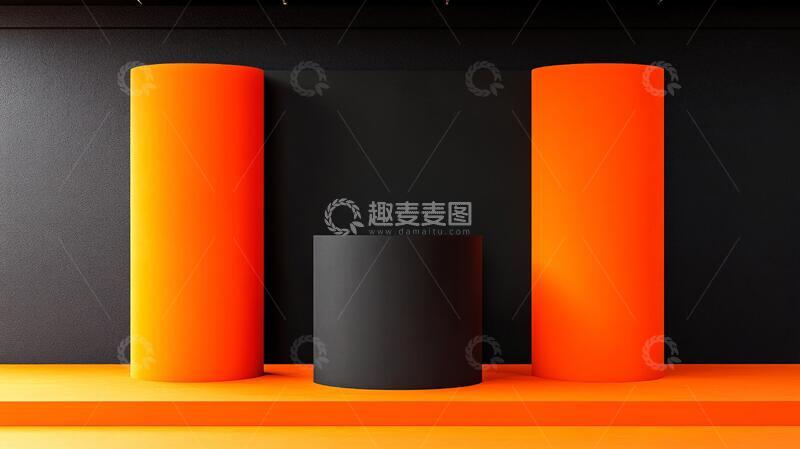 高清大图下载【趣麦麦图】圆柱体静物展台6