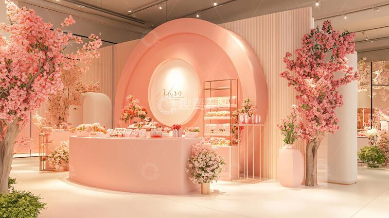 高清大图下载【趣麦麦图】桃花美陈桃花主题布置