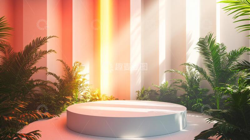高清大图下载【趣麦麦图】粉色平台平台产品圆形
