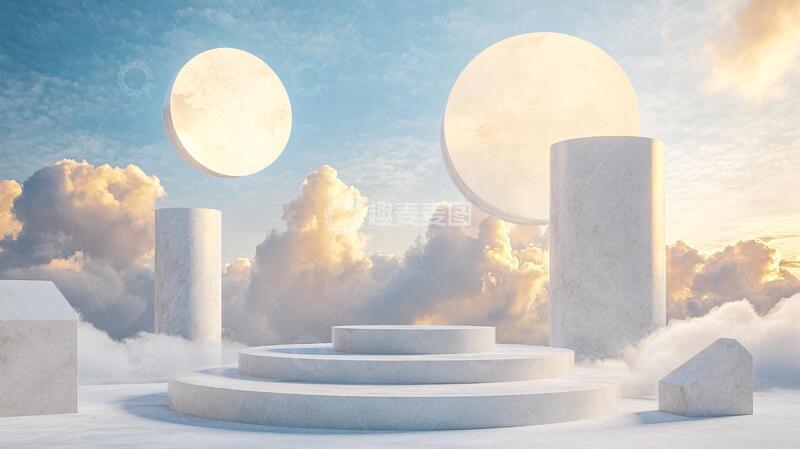 高清大图下载【趣麦麦图】创意场景图场景平台讲台