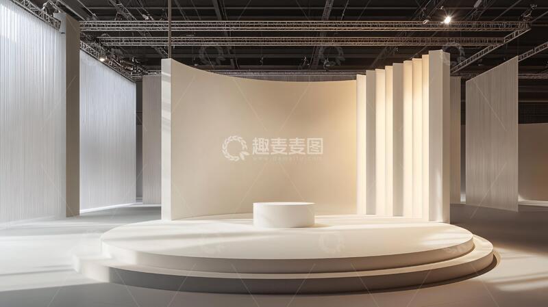 高清大图下载【趣麦麦图】简约秀场背景潮流展厅