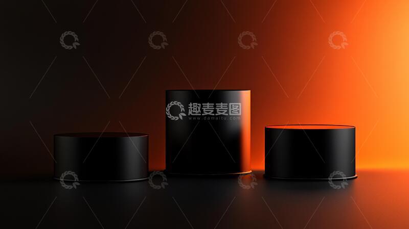 高清大图下载【趣麦麦图】基座模型黑色平台模型