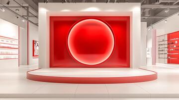 黑红展厅展厅红色口红