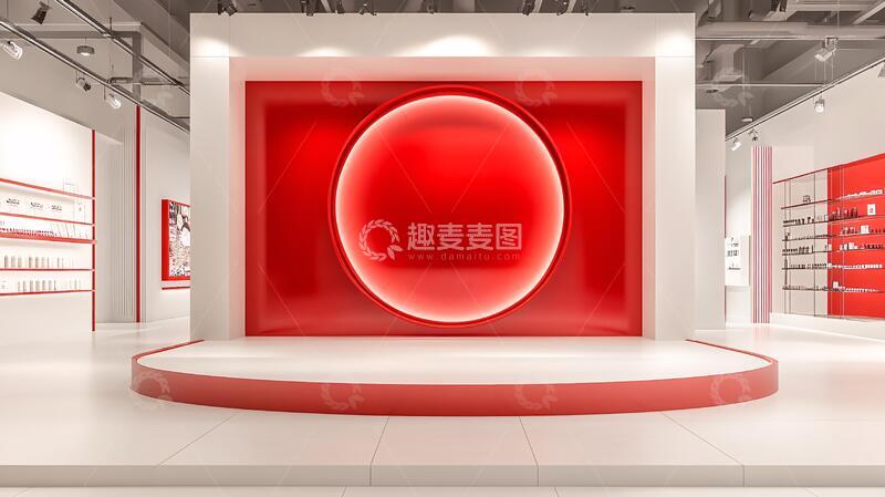 黑红展厅展厅红色口红