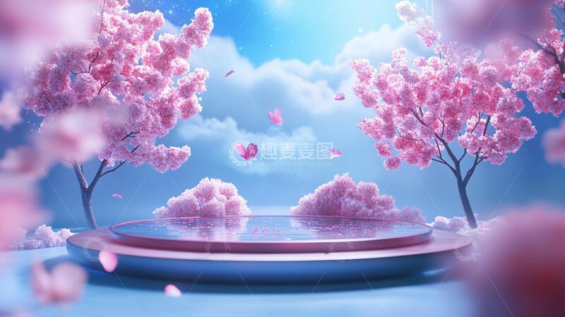 高清大图下载【趣麦麦图】桃花舞台效果图5