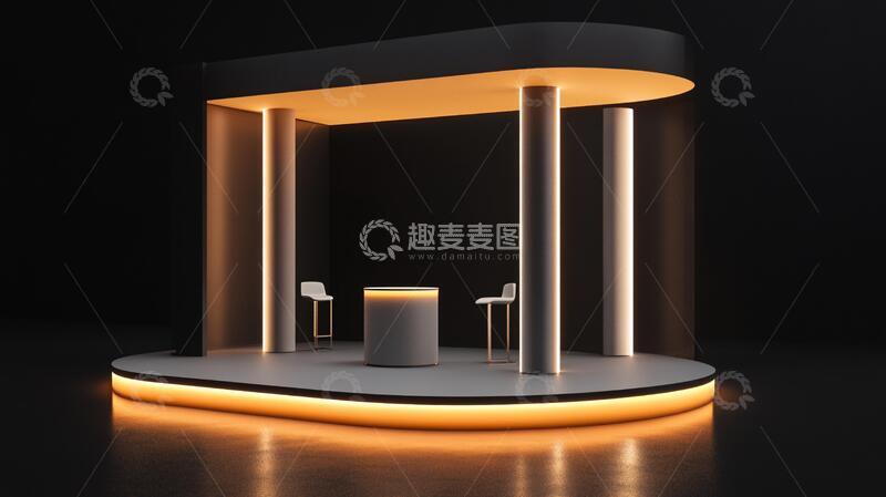 高清大图下载【趣麦麦图】炫酷展台展位大气科技