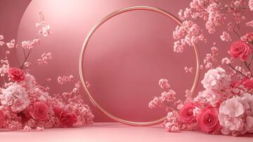 高级秀场风花艺背景