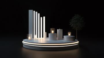 发光展示台高端效果圆形