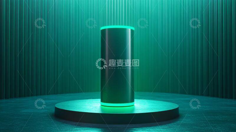 高清大图下载【趣麦麦图】绿色展示台绿色产品科技