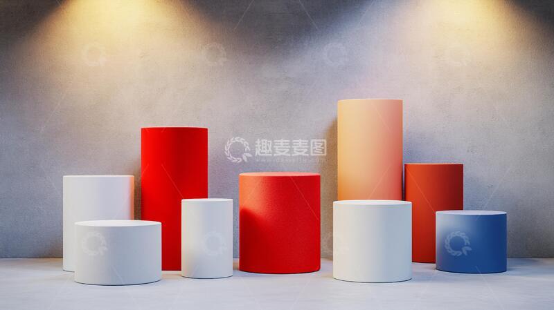 高清大图下载【趣麦麦图】圆柱体静物展台5