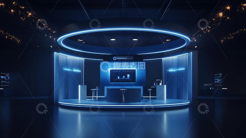 高清大图下载【趣麦麦图】科技感会场舞台会议会场