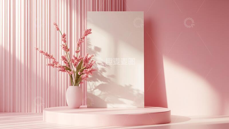 高清大图下载【趣麦麦图】粉色的展示台10