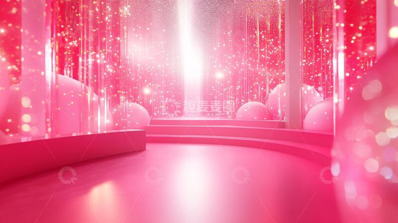 高清大图下载【趣麦麦图】粉色少女心梦幻舞台1