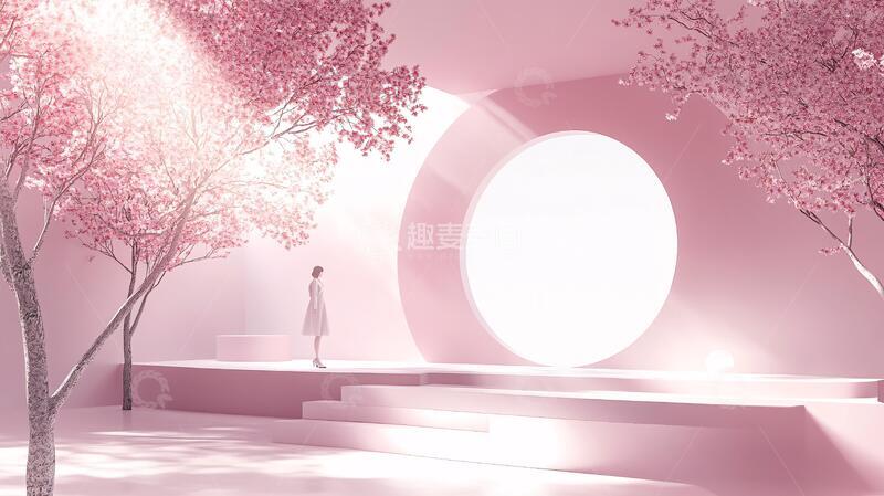 高清大图下载【趣麦麦图】桃花舞台效果图4