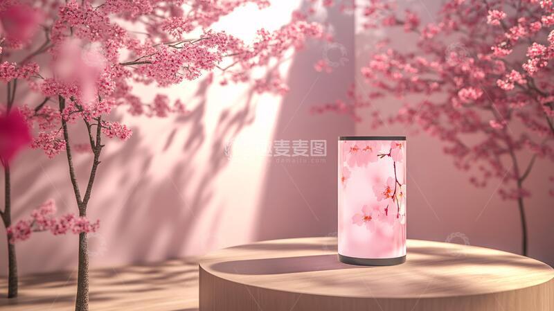 樱花展台主题氛围新式