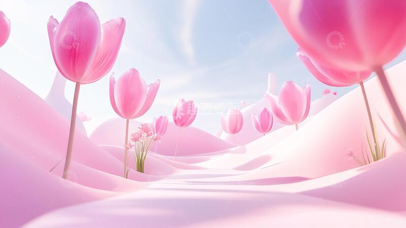 高清大图下载【趣麦麦图】粉红色的风景5