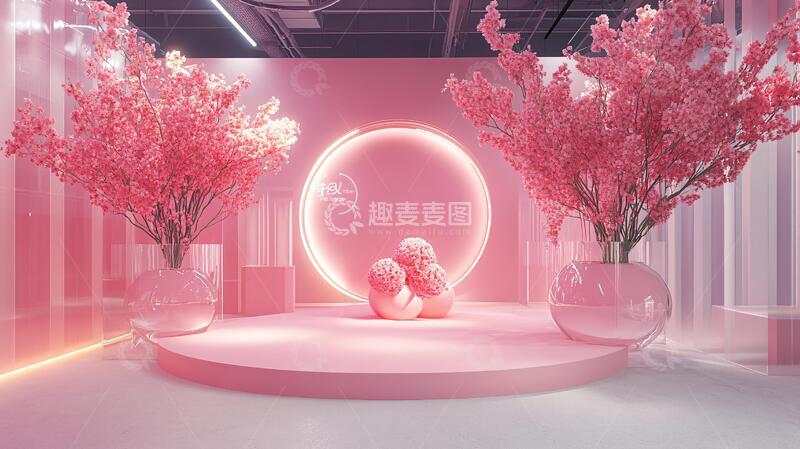 高清大图下载【趣麦麦图】桃花美陈桃花拍照浪漫