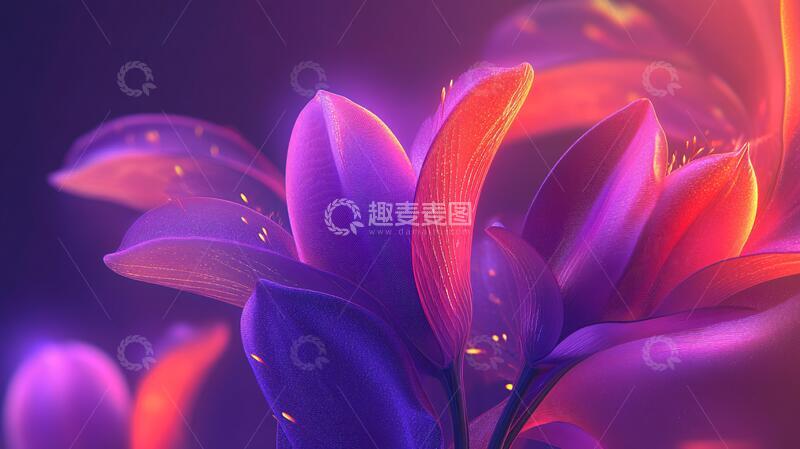 高清大图下载【趣麦麦图】炫彩花朵壁纸48