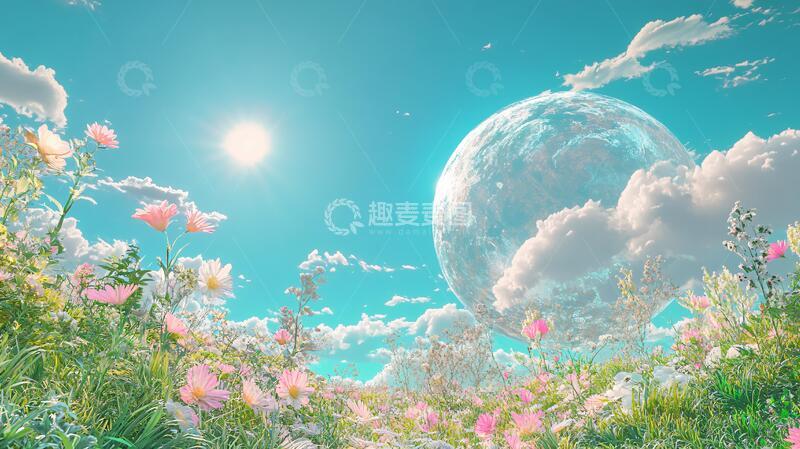 高清大图下载【趣麦麦图】唯美梦幻花田场景89