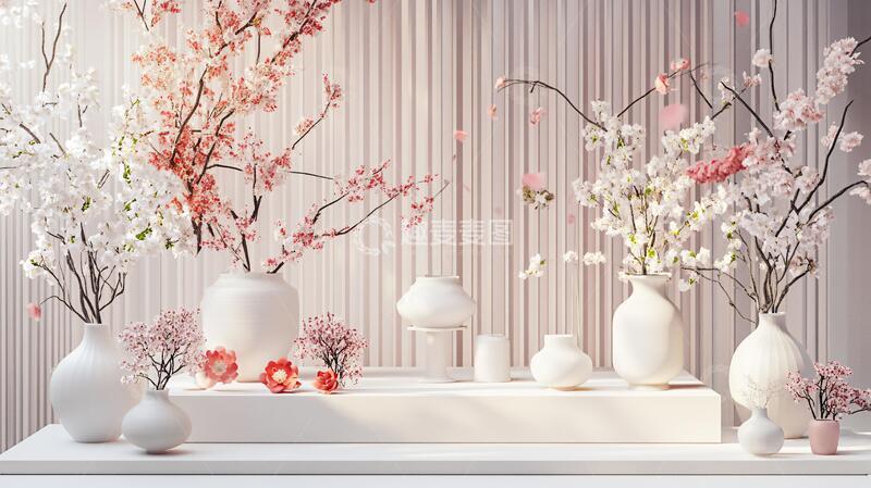 高清大图下载【趣麦麦图】-中式樱花布景4