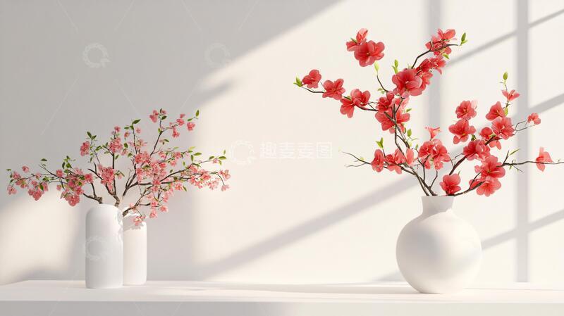 高清大图下载【趣麦麦图】红色新中式花艺22