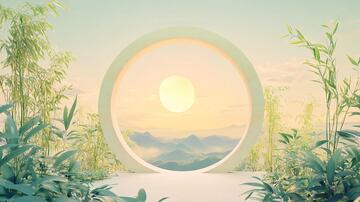 意境圆形圆形意境禅意