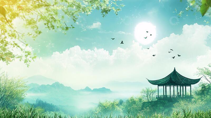 高清大图下载【趣麦麦图】山水画合成图35