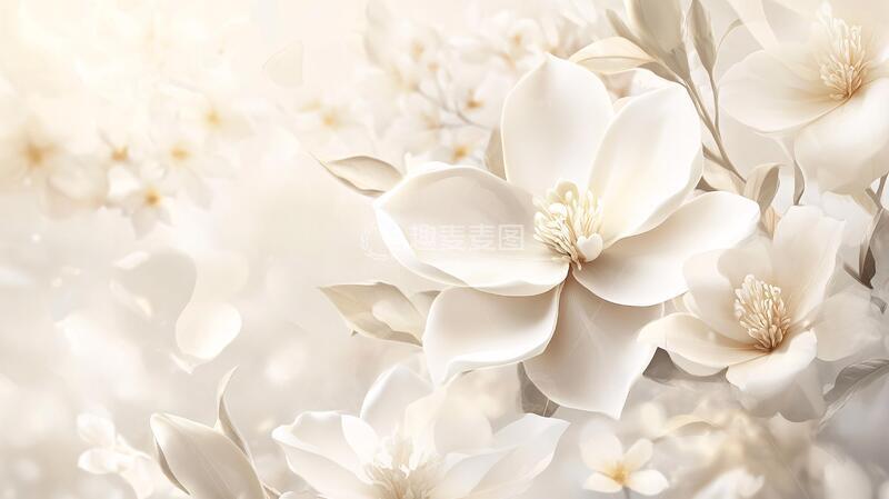 高清大图下载【趣麦麦图】花朵背景墙立体花卉花朵