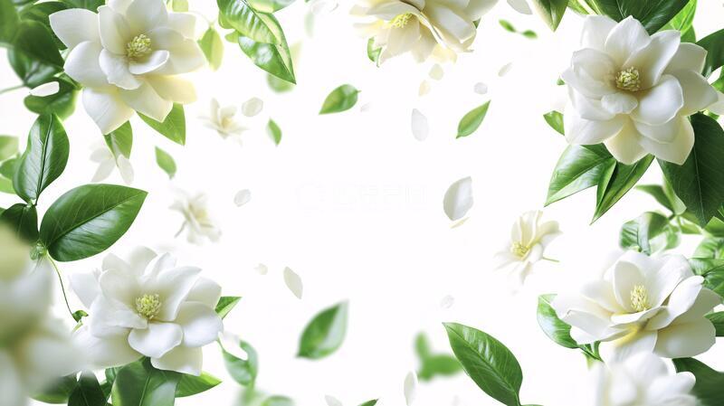 高清大图下载【趣麦麦图】油茶花白色花朵