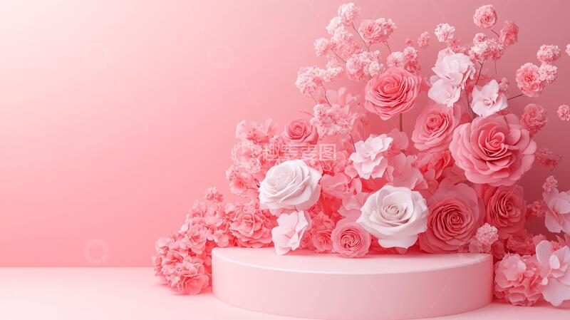 高清大图下载【趣麦麦图】粉红色的平台