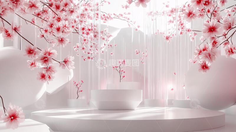 高清大图下载【趣麦麦图】桃花美陈桃花樱花舞台