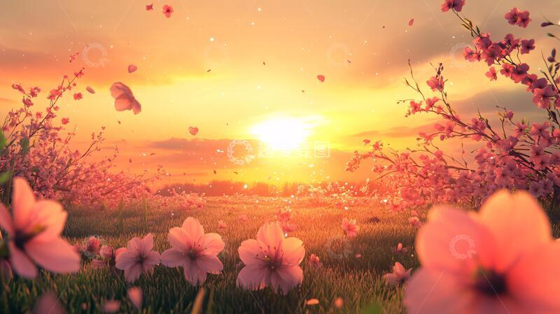 高清大图下载【趣麦麦图】唯美梦幻花田场景87