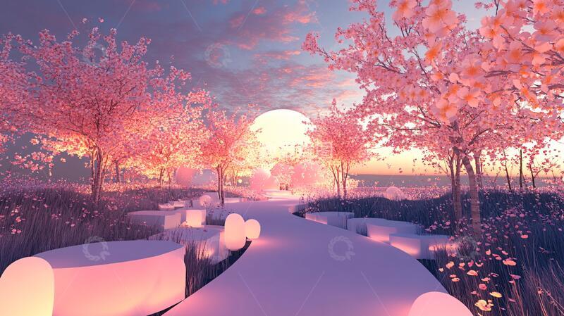 高清大图下载【趣麦麦图】樱花节氛围设计