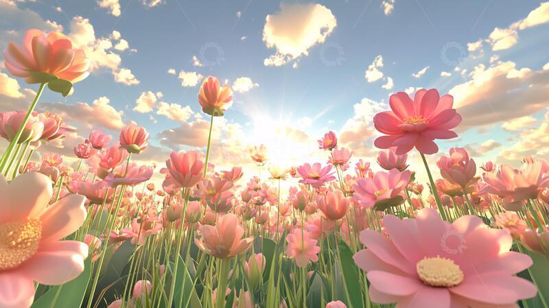 高清大图下载【趣麦麦图】唯美梦幻花田场景81